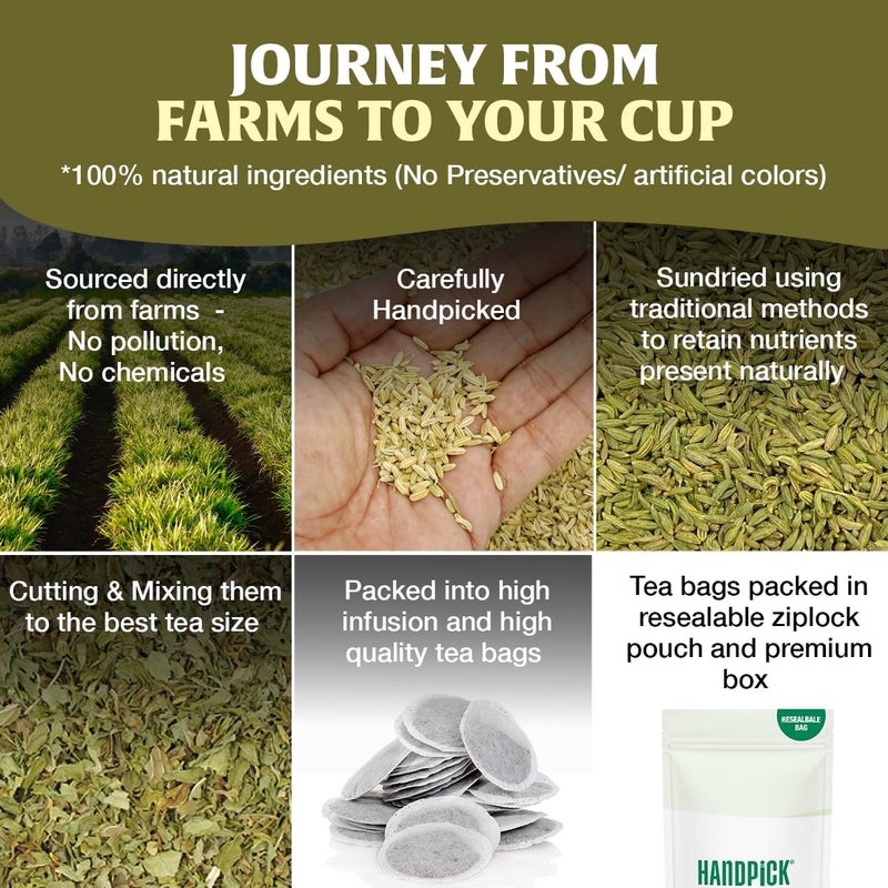 HANDPICK 100% Natural Fennel Tea Bags - Image 5